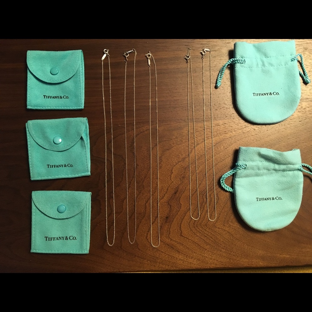 Tiffany & Co. Sterling silver chains 5 pcs